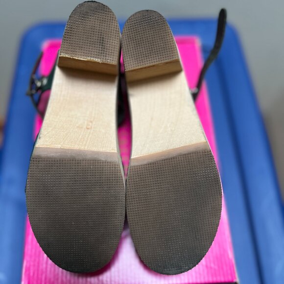 Swedish Hasbeens Braided Sky High Clogs Deep Gree Women's Size EU 37 New w/ box - Picture 5 of 6